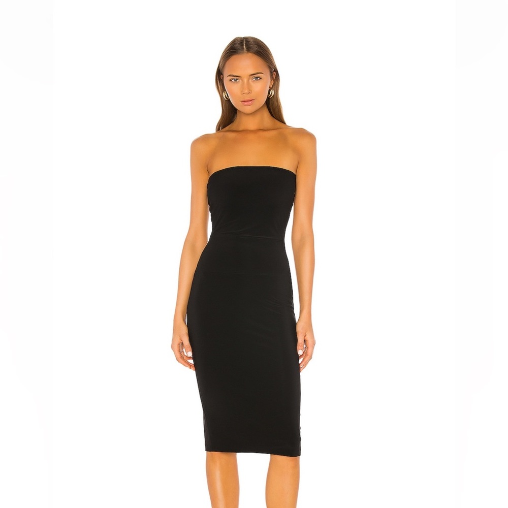 Norma Kamali Strapless Black Dress